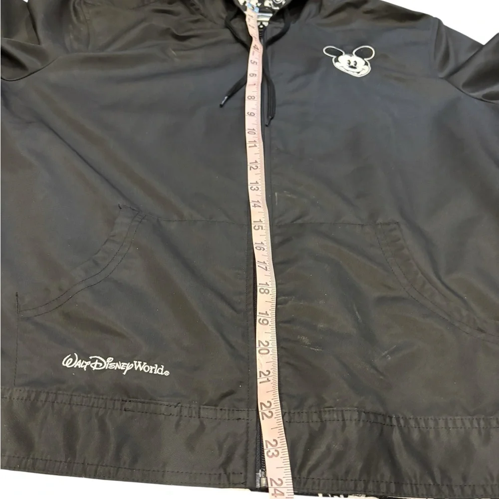 Disney Black Hooded Jacket with Mickey Mouse Embroidery youth XL women’s small